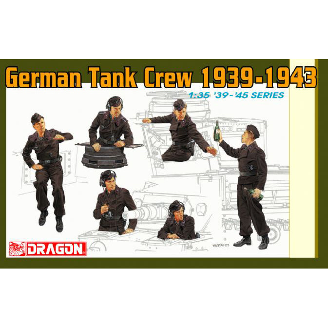 Dragon 1/35 German Tank Crew 1939-1943 (6) 6375