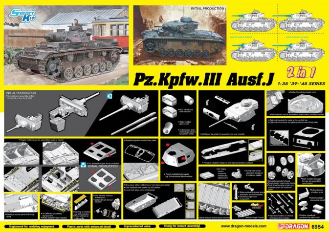 Dragon 1/35 German PzKpfw III Ausf.J 6954 – Burbank's House of Hobbies