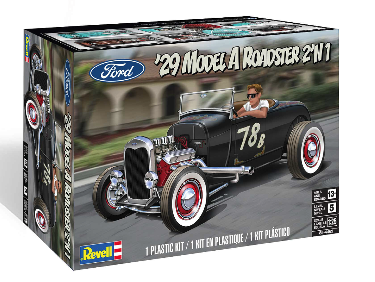 Revell 1/25 Ford '29 Model A Roadster 2 'N 1 Kit 854463