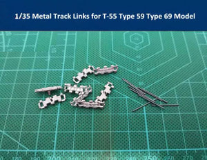 San Xin Model 1/35 Russian T55 Type55/59 Metal Track Links w/ Brass Pins SX35008