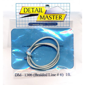 Detail Master 1/24 - 1/25 Braided Line #6 0.080"x 1ft DM-1306