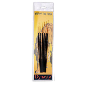 Dynasty Eye Of The Tiger Set "H" Detail Brushes Short 15/0,5/0,1 Long 15/0,5/0,1