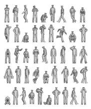 Load image into Gallery viewer, Ion Models 1/350 Imperial Japanese Navy Figures Chilling on Deck J350-001'