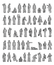Load image into Gallery viewer, Ion Models 1/700 British Royal Navy Figures Chilling on Deck R700-001'