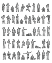 Load image into Gallery viewer, Ion Models 1/700 US Navy Figures Chilling on Deck U700-001'