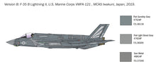 Load image into Gallery viewer, Italeri 1/72 US F-35B Lightning II STOVL Version 1425'
