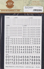 Load image into Gallery viewer, Matho Models Numbers Decals - small, black, type 1 80001