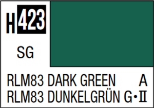 Mr. Hobby Aqueous H423 Semi-Gloss RLM83 Dark Green 10ml