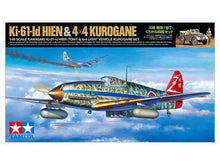 Load image into Gallery viewer, Tamiya 1/48 Japaese Ki-61-Id Hien Tony W/4X4 Light Vehicle Kurogane 25203'