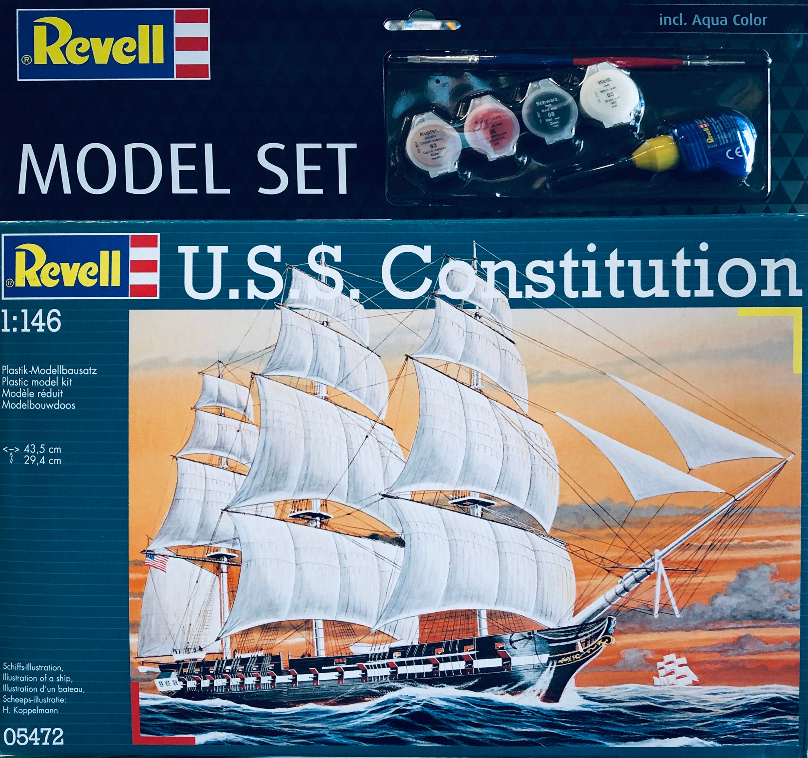 uss constitution model revell