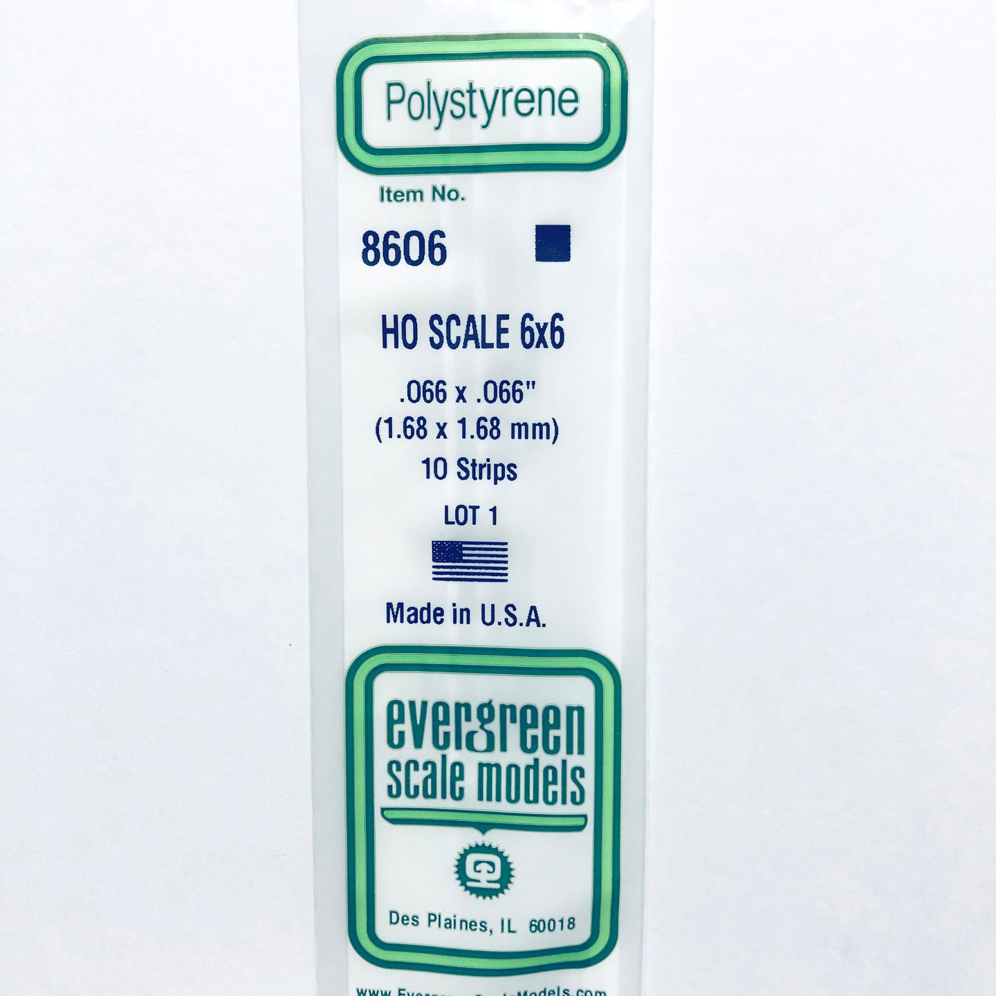 Evergreen 8606 Styrene Plastic Strips 6
