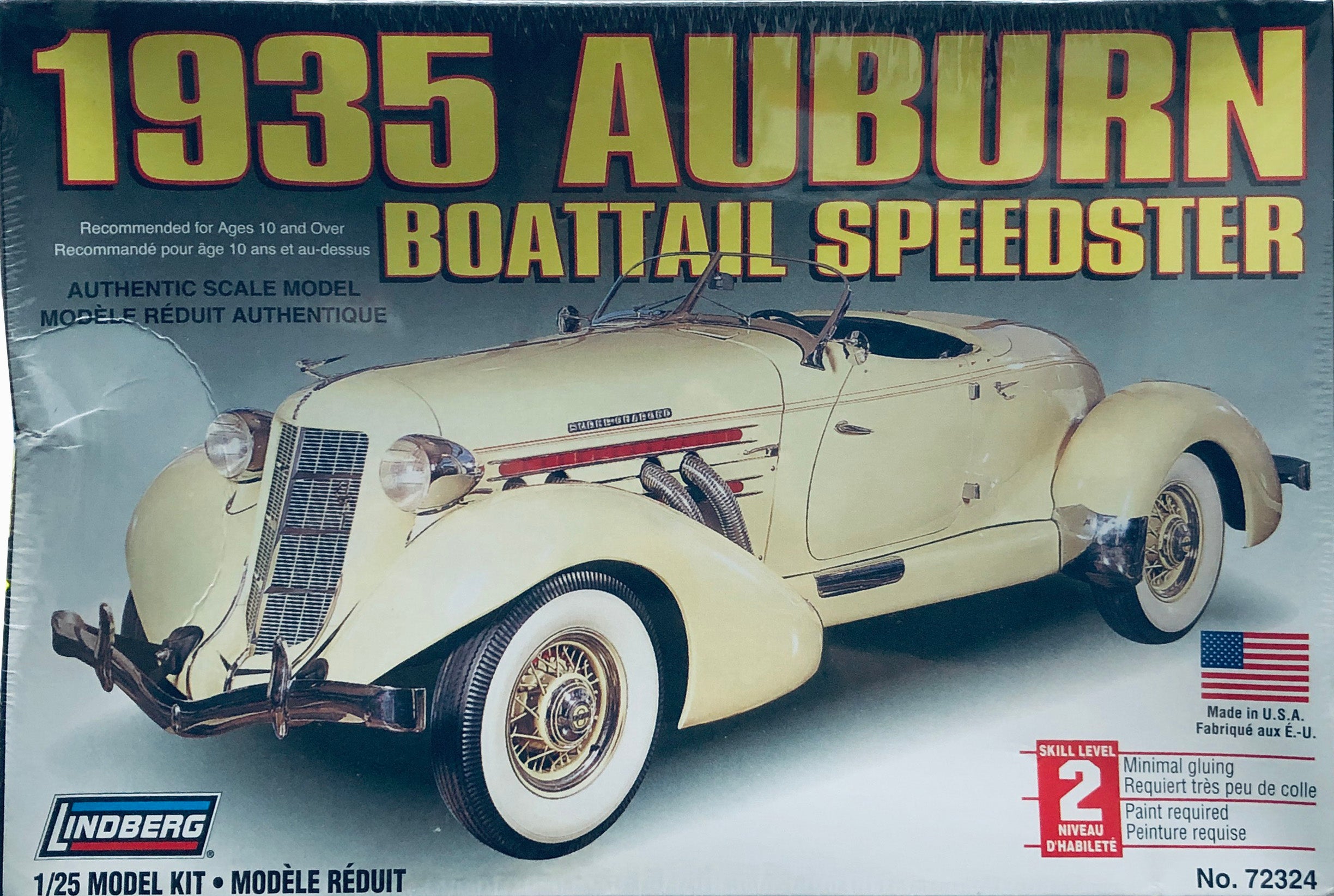 Lindberg 1/25 Auburn Boattail Speedster 1935 HL72324C – Burbank's