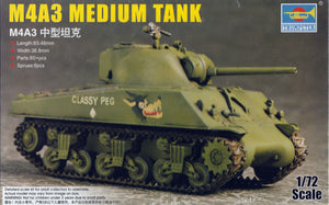 Trumpeter 1/72 US M4A3 Medium Tank 07224