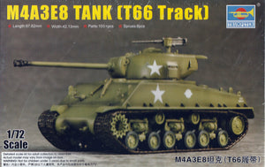 Trumpeter 1/72 US M4A3E8 Tank w/ T66 Track 07225