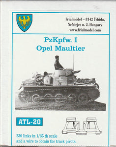 Friulmodel 1/35 German PzKpfw I / Opel Maultier Individual Metal Track Links ATL-20
