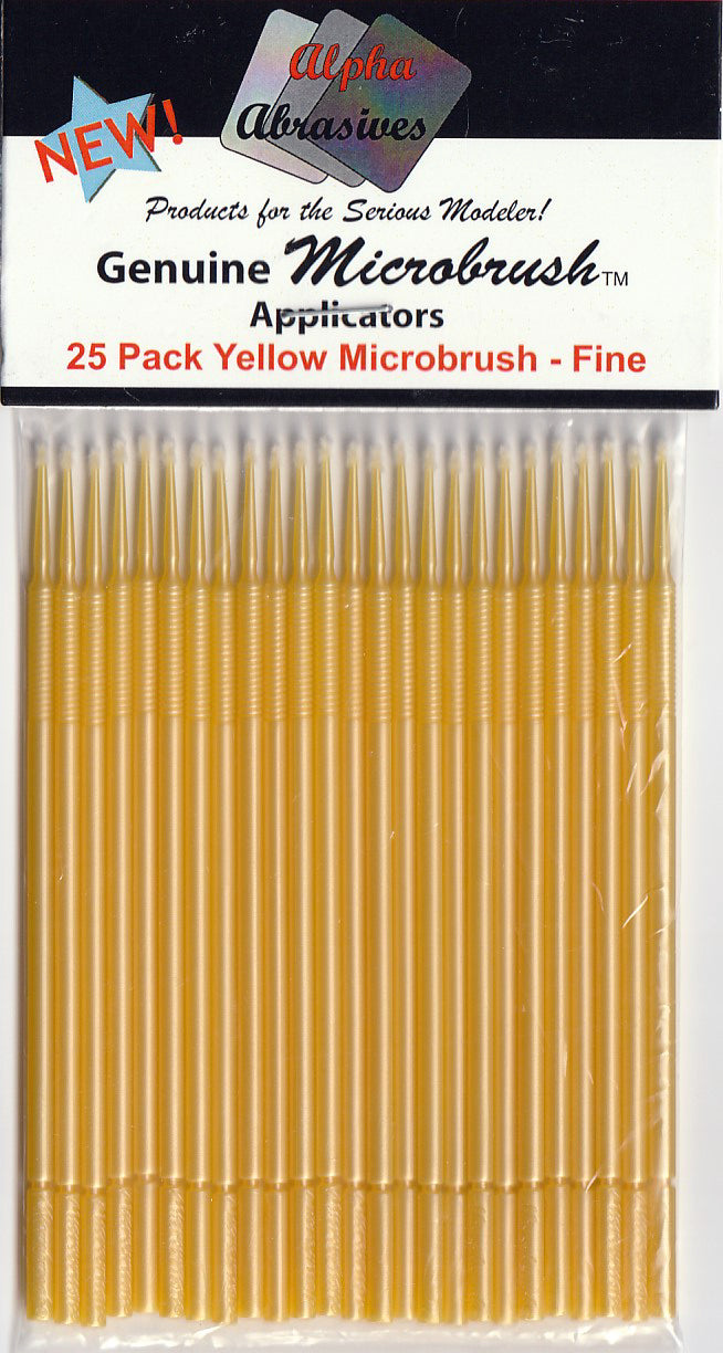 Alpha Abrasives 1301 Yellow Microbrush - Fine (25)