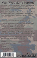 Load image into Gallery viewer, CrossDelta 1/35 U.S. Uniform Woodland Camouflage Decal MIL-35-002