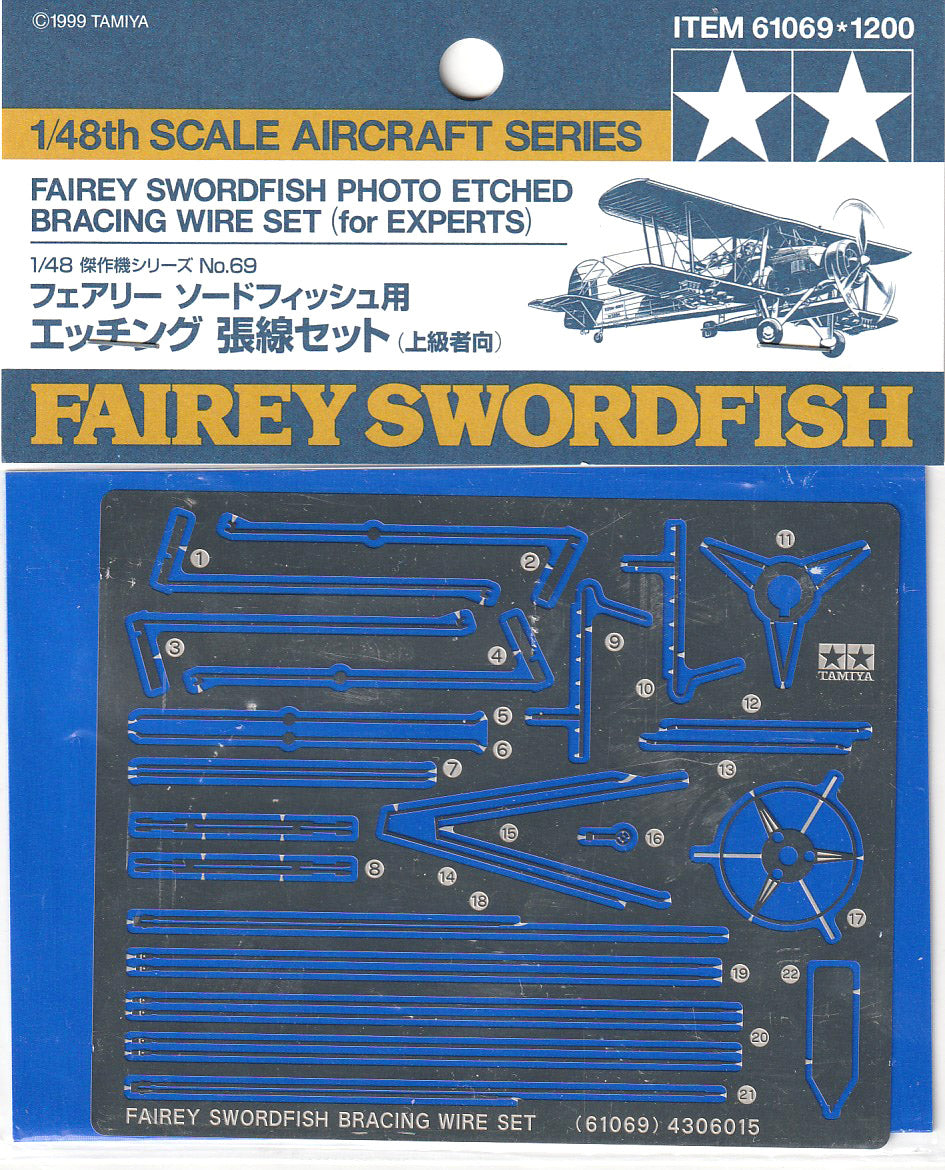 Tamiya 1/48 British Fairey Swordfish Photoetch Detail Up Set 61069