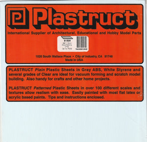 Plastruct 91535 Styrene Wood Planking 0.060"(1.6mm) x 12"x 7" (2)