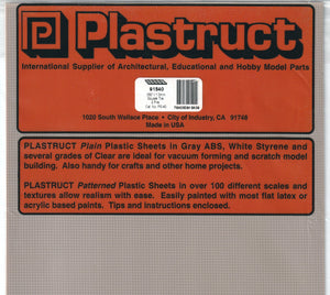 Plastruct 91540 Styrene 0.05" / 1.3mm Square Tile 12"x 7" (2)