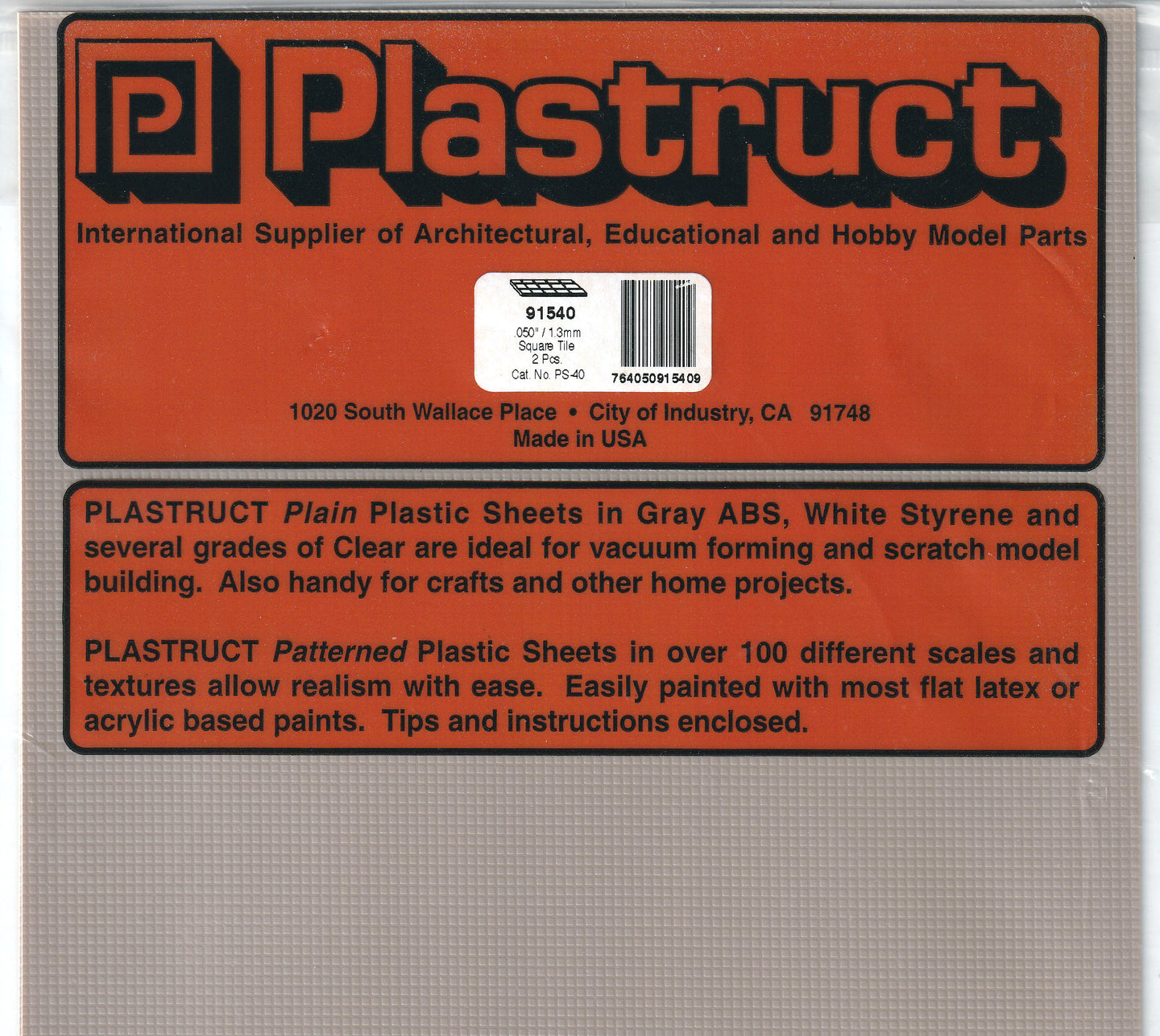 Plastruct 91540 Styrene 0.05