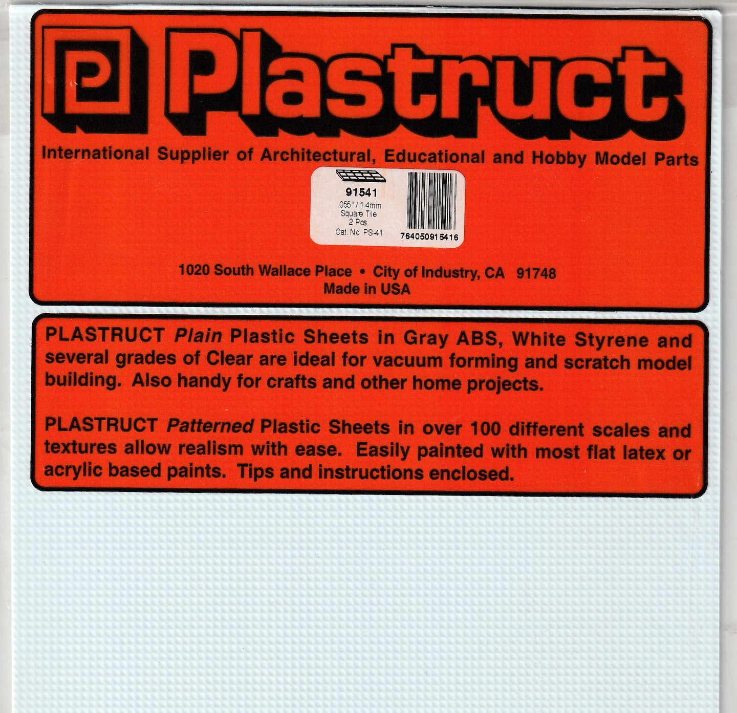 Plastruct 91541 Styrene 0.055