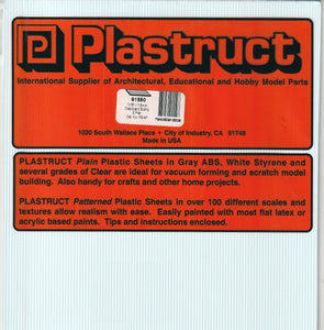 Plastruct 91550 Styrene 1/16" / 1.6mm Clapboard Siding 12"x 7" (2)