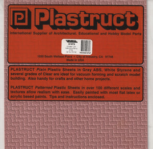 Plastruct 91672 Styrene 1/24 G Scale Interlocking Paving 2 Pcs. 12" x 7"