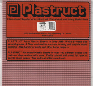Plastruct 91665 Styrene 1/100 HO Scale Rigged Clay Tile 2 pcs.