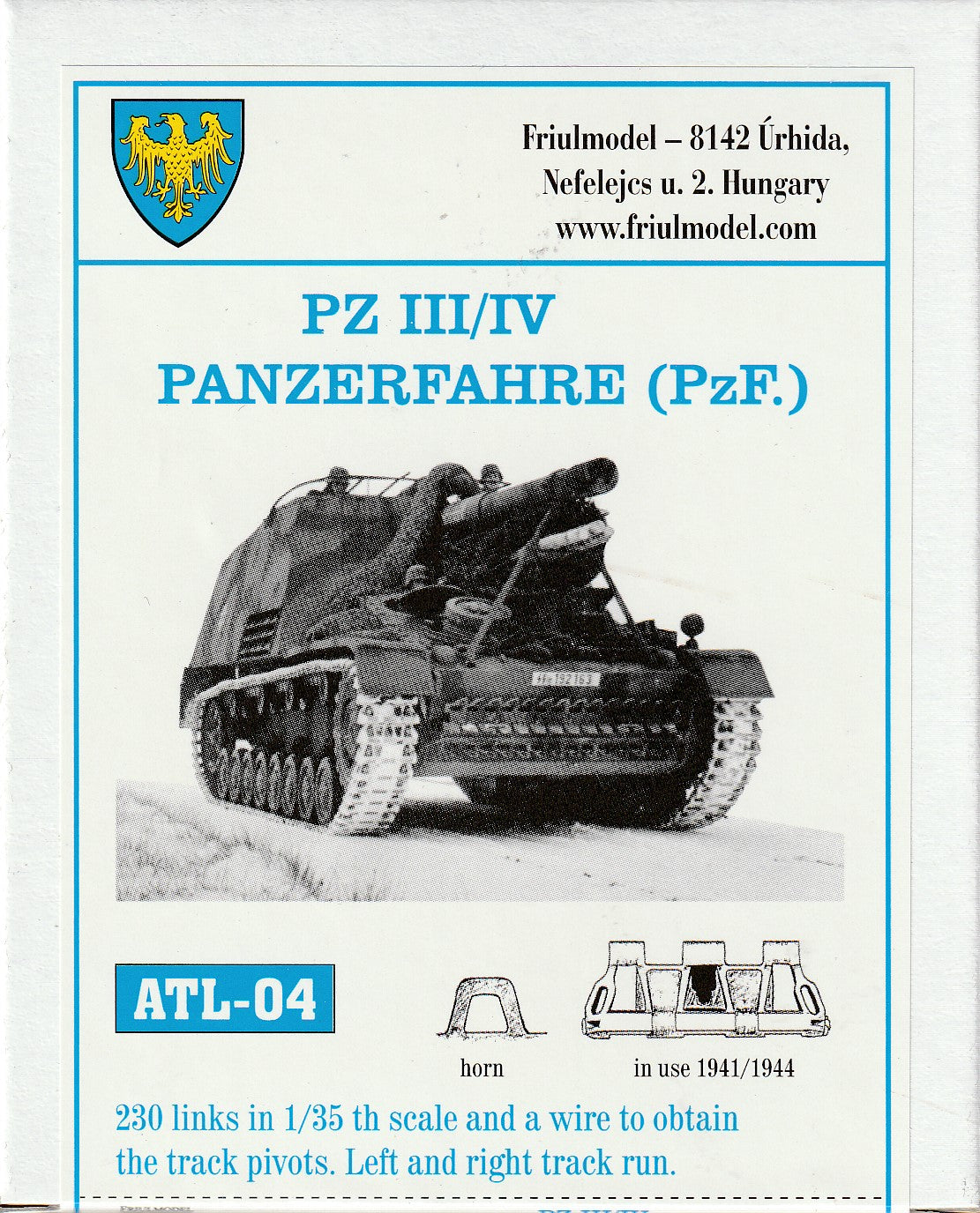 Friulmodel 1/35 German Panzer III/IV 40cm 1941/44 Individual Track
