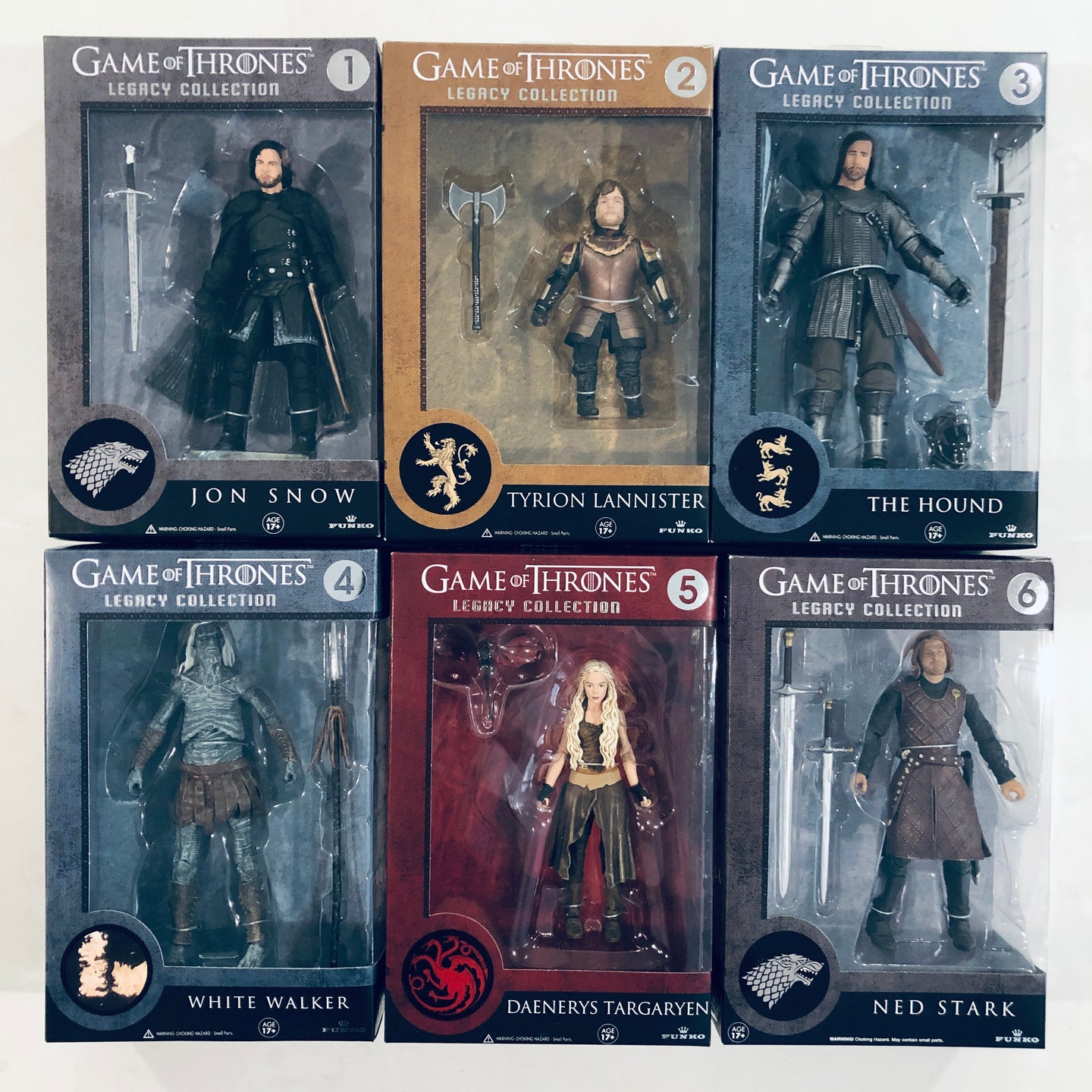 Funko Game of Thrones Legacy Collection Series 1 Figures No. 1-6 NIB