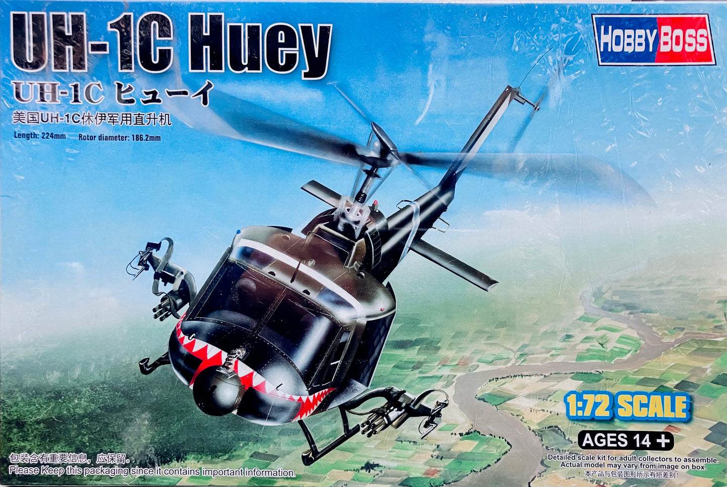 HobbyBoss 1/72 US UH-1C Huey Helicopter 87229