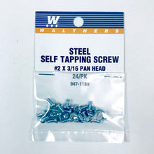 Load image into Gallery viewer, Walthers 947-1189 #2 Self-Tapping Steel Sheet Metal Screws 3/16 x .088" (24)'