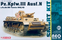 Load image into Gallery viewer, Dragon 1/35 German Pz.Kpfw.III Ausf.N S.Pz.Abt.501 Tunisia 1942/43 6956