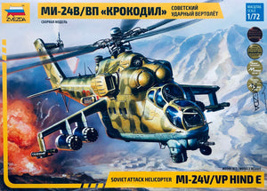 Zvezda 1/72 Russian MI-24V/VP Hind E Attack Helicopter 7293