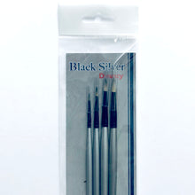 Load image into Gallery viewer, Dynasty Black Silver Paint Brush Set 4 Long Handles BS-LH-4 (4) 32890 SALE!