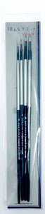 Dynasty Black Silver Paint Brush Set 4 Long Handles BS-LH-4 (4) 32890 SALE!