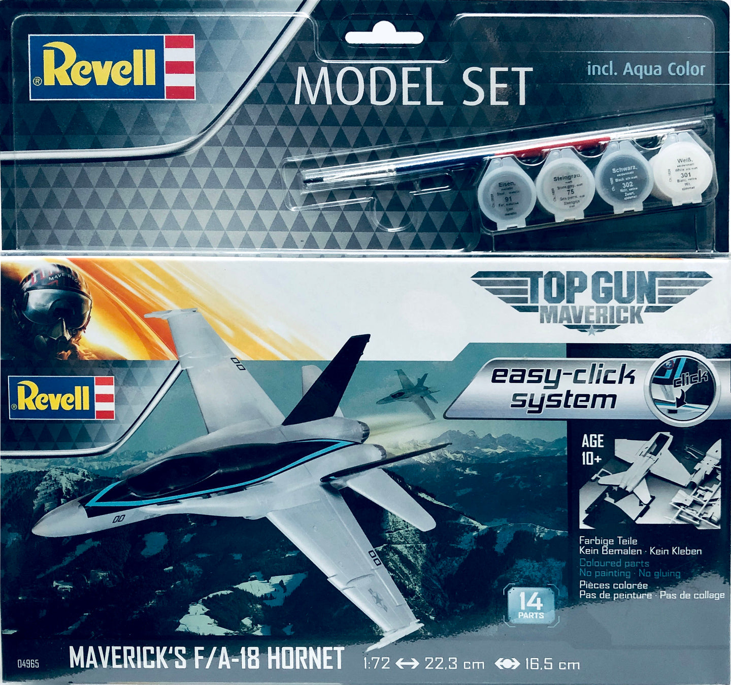 Maquette Model Set F/A-18 Hornet Top Gun Kit complet - échelle 1/72 -  REVELL 64965