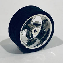 Load image into Gallery viewer, Hoppin Hydros 1/24 1/25 Slim 20's Ninja Chrome w/Tires 524