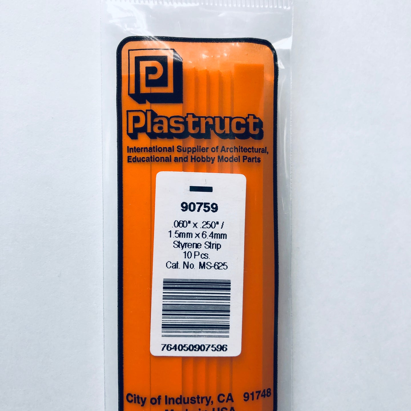 Plastruct 90759 Styrene Rectangle Strip 0.060