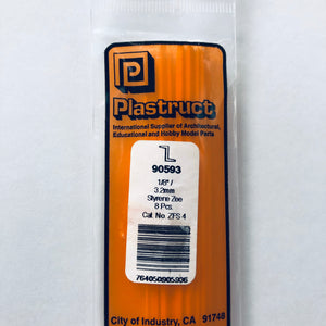 Plastruct 90593 Styrene Zee 1/8"x 15" (8)