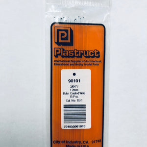 Plastruct 90101 Butyrate Coated Wire 3/64"x 12" (15)