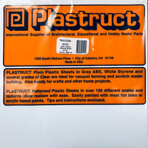 Plastruct 91101 Styrene White Sheet 0.010"x 12"x 7" (8)