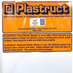 Plastruct 91103 Styrene White Sheet 0.030"x 12"x 7" (5)