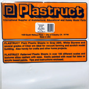 Plastruct 91107 Styrene White Sheet 0.100"x 12"x 7" (2)