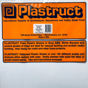 Plastruct 91108 Styrene White Sheet 0.125"x 12"x 7" (2)