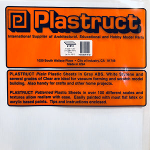 Plastruct 91510 Styrene 1/200 N Corrugated Siding 12"x 7" (2)