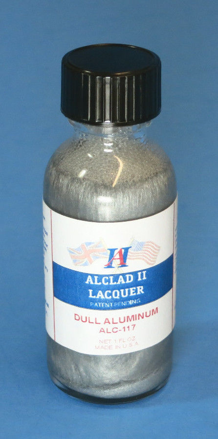 Alclad ALC117 Dull Aluminum Lacquer Paint 1oz