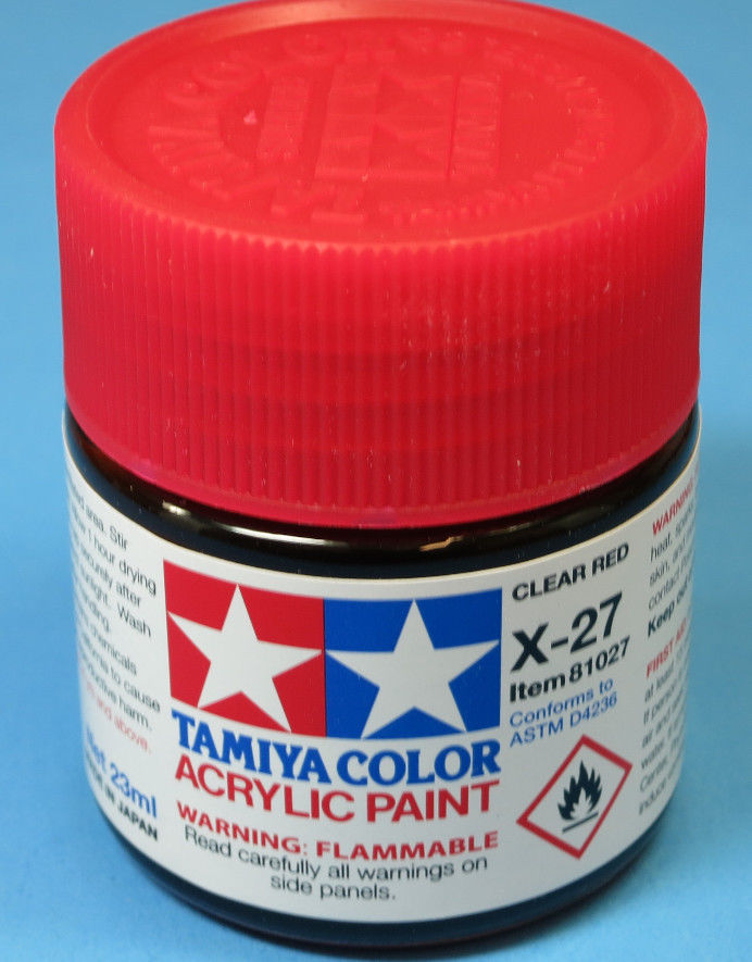 Tamiya Acrylic 23ml 81027 X-27 Clear Red