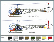 Load image into Gallery viewer, Italeri 1/72 US Bell AH.1/AB-47 Light Helicopter 550095